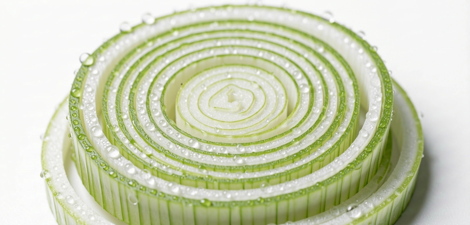 Makroaufnahme eines Lauchs als grafisches Element